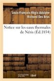 Notice sur les eaux thermales de Néris