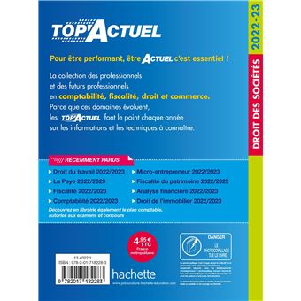 Top actuel Droit des sociétés 2022-2023