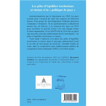 Les pôles d'équilibre territoriaux et ruraux et la « politique de pays »