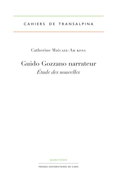 Guido gozzano narrateur
