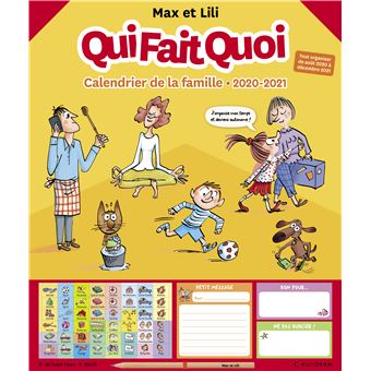 Calendrier de la famille 2020-2021