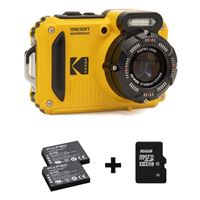 KODAK Appareil Photo Pixpro - Pack WPZ2 - 2 Batteries - 1 carte SD - Jaune