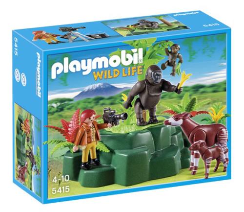 Playmobil 5415 Wild Life Gorilles et okapis avec végétation