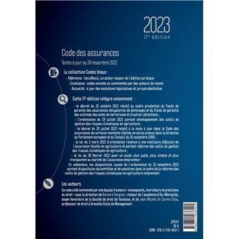 Code des assurances 2023