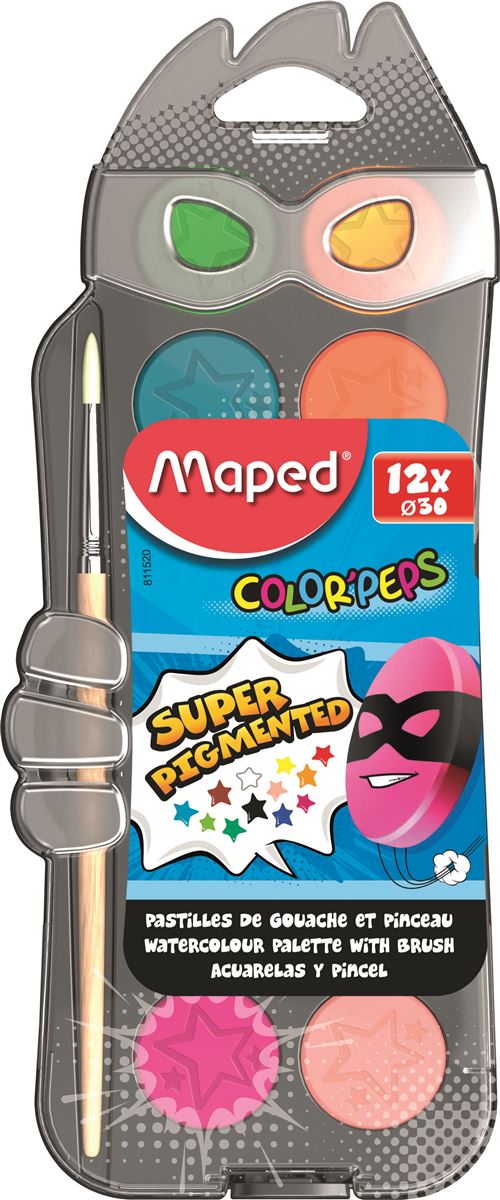 MAPED BL 12 PASTILLES GOUACHES ASS