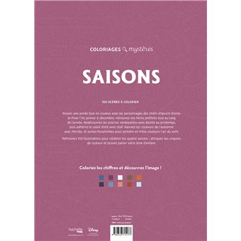 Coloriages mystères Disney - Saisons