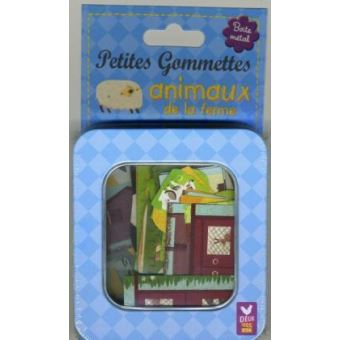 Les animaux de la ferme - gommettes Boîte en métal contenant des ...