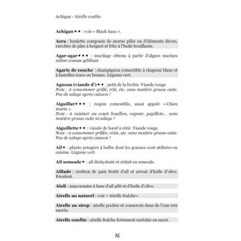 Dictionnaire alimentaire de la maladie de Crohn