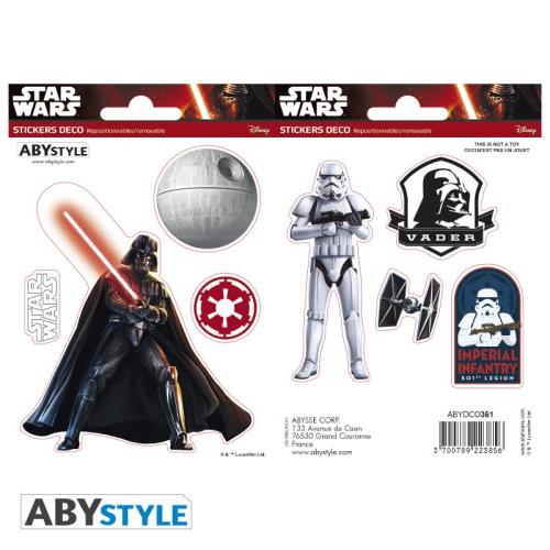 2 Planches de stickers Star Wars Dark Vador & Stormtrooper 16 x 11 cm