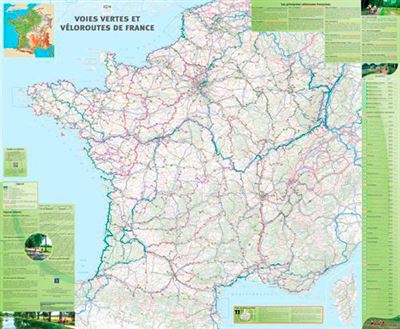 Poster voies vertes et véloroutes plastifié