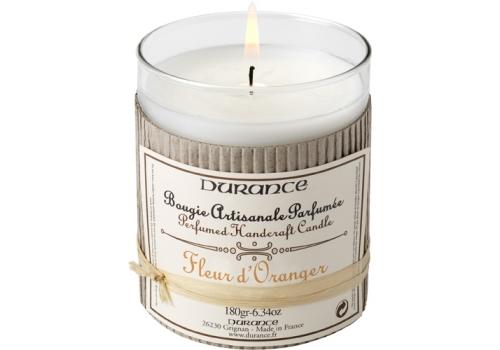 Bougie artisanale parfumée Durance 180gr Fleur d'oranger