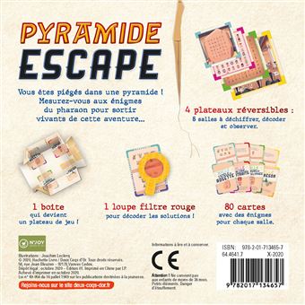 Pyramide Escape - boîte avec cartes et accessoires