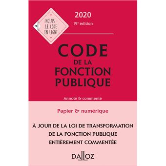 Code De La Fonction Publique Annot Et Comment E Ed Reli Serge Salon Jean