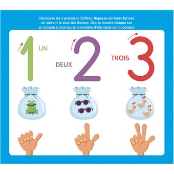 Les incollables - cartes à gratter éducatives - les chiffres
