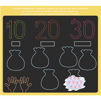 Les incollables - cartes à gratter éducatives - les chiffres