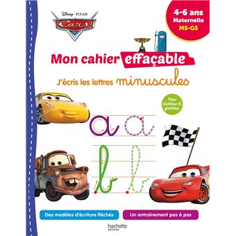 Cars Disney Cars Mon Cahier Effacable J Ecris Les Lettres Minuscules 4 6 Ans Collectif Cartonne Achat Livre Fnac