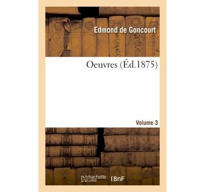 OEuvres - Edmond De Goncourt - broché