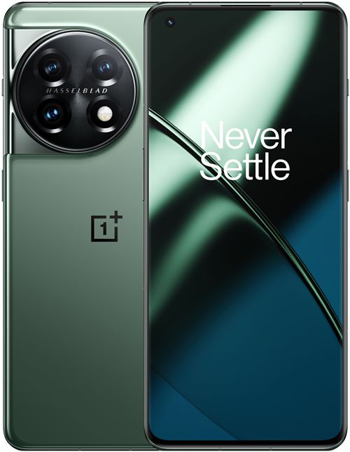 OnePlus 11 5G - 5G smartphone - double SIM - RAM 16 Go / Mémoire interne 256 Go - écran OEL - 6.7 - 3216 x 1440 pixels (120 Hz) - 3 x caméras arrière 50 MP, 48 MP, 32 MP - front camera 16 MP - vert éternel