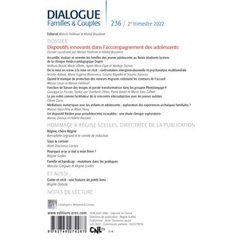 Dialogue 236 - Dispositifs innovants dans l'accompagnement des adolescents