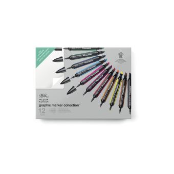 Set de 12 marqueurs Promarker Winsor & Newton + lot de 20 feuilles A5