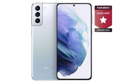 Samsung Galaxy S21+ 5G - 5G smartphone - double SIM - RAM 8 Go / Mémoire interne 128 Go - écran OEL - 6.7 - 2400 x 1080 pixels (120 Hz) - 3 x caméras arrière 12 MP, 12 MP, 64 MP - front camera 10 MP - argent fantôme