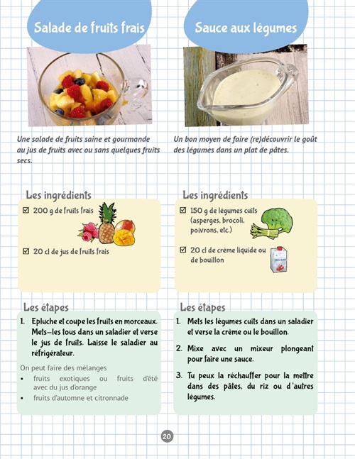 Livre de cuisine Pas à Pas pour les enfants → Que faire de simple ?