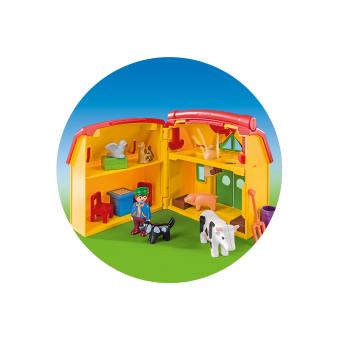Playmobil 71158 1.2.3 : Animaux de la ferme - Jeux et jouets