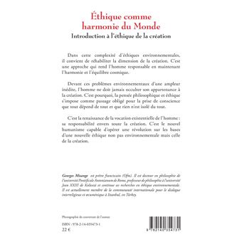 Ethique comme harmonie du monde