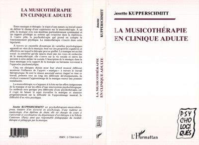 La musicothérapie en clinique adulte - Josette Kupperschmitt - broché
