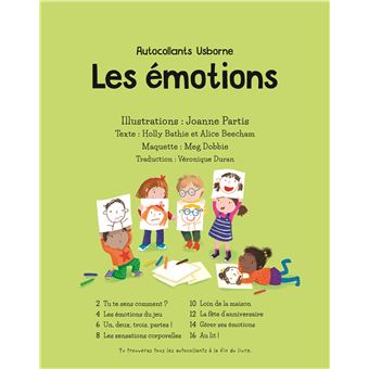 Les émotions - Autocollants Usborne