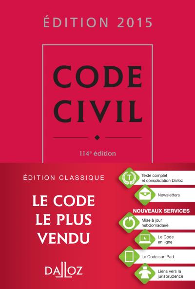 Code civil non annoté, Législation Française - les Prix d'Occasion ou Neuf