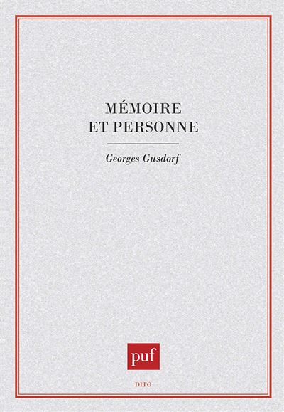 Memoire et personne