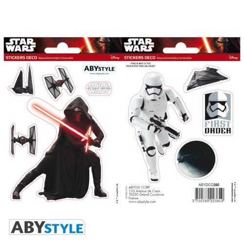 2 Planches de stickers Star Wars Kylo Ren & Stormtrooper 16 x 11 cm