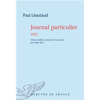 Journal particulier 1933 - 1