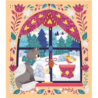 Paillettes et strass bel hiver - boîte avec accessoires