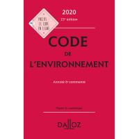 Code de l'environnement 2020, annoté & commenté - 23e ed.