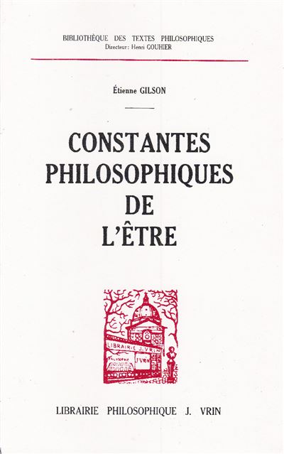 Constantes philosophiques de l'etre