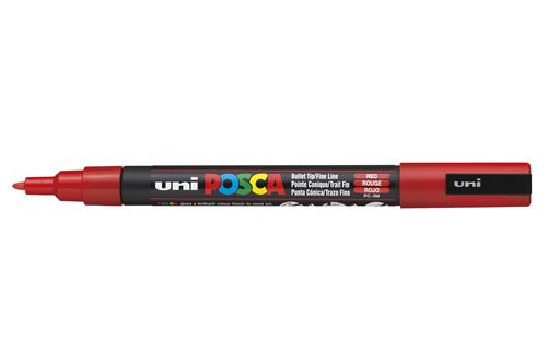 POSCA PC3M PTE FINE ROUGE PC3M ROUGE 1,5