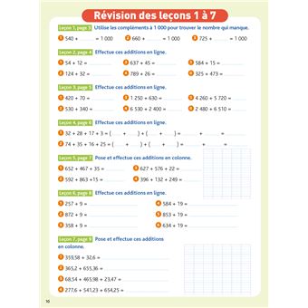 Bled effaçable Calcul CM1