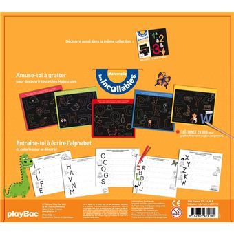Les incollables - cartes à gratter éducatives - les majuscules