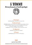 L'Homme n° 245 - Varia