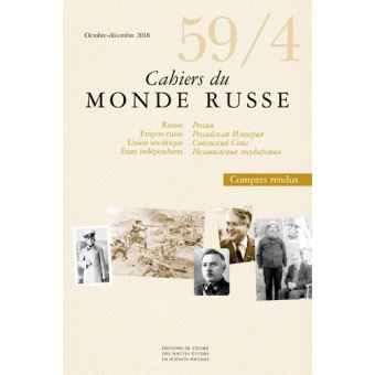 Cahiers du monde russe, n° 59/4 - Varia