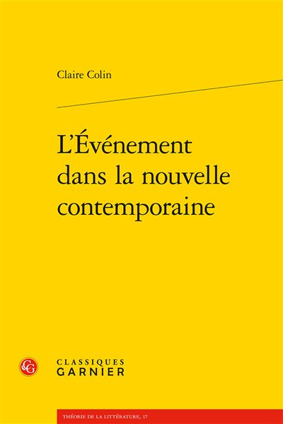 L'evenement dans la nouvelle contemporaine