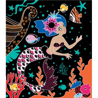 Cartes à gratter - sirènes - pochette avec accessoires