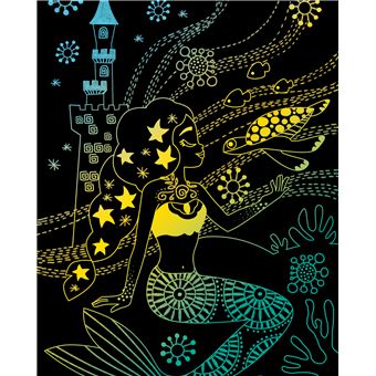 Cartes à gratter - sirènes - pochette avec accessoires