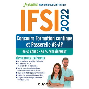 IFSI 2022 Concours Formation continue et Passerelle AS-AP - 50% Cours - 50% Entraînement