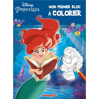 Disney Princesses - Mon premier bloc à colorier (Ariel et Vaiana)
