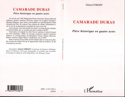 Camarade Duras - Gérard Streiff - broché