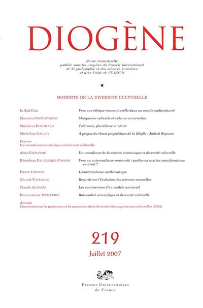 Diogène 2007, n° 219