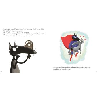 The wolf who wanted to be a super heroe